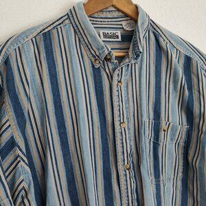 Basic Editions, Men’s S/S Button-Down, 90s, L